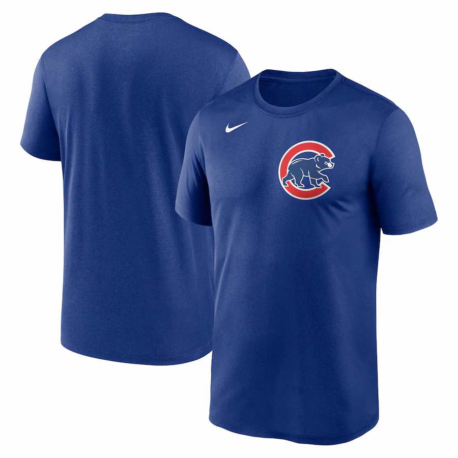 Men's Chicago Cubs Nike Royal Legend Fuse Wordmark T-Shirt
