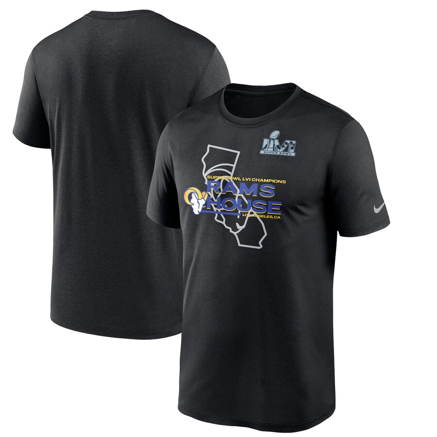 Men's Los Angeles Rams Nike Black Super Bowl LVI Champions Hometown T-Shirt
