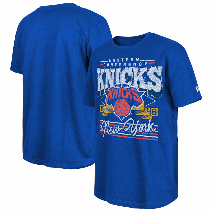 Men's New York Knicks New Era Blue Sport Classics T-Shirt