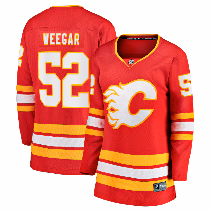 Women's Calgary Flames MacKenzie Weegar Fanatics Red Home Breakaway Player Jersey