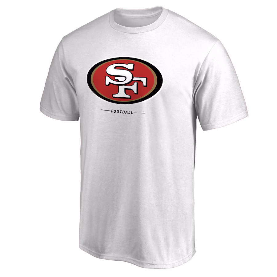 Men's San Francisco 49ers White Team Lockup 2 T-Shirt