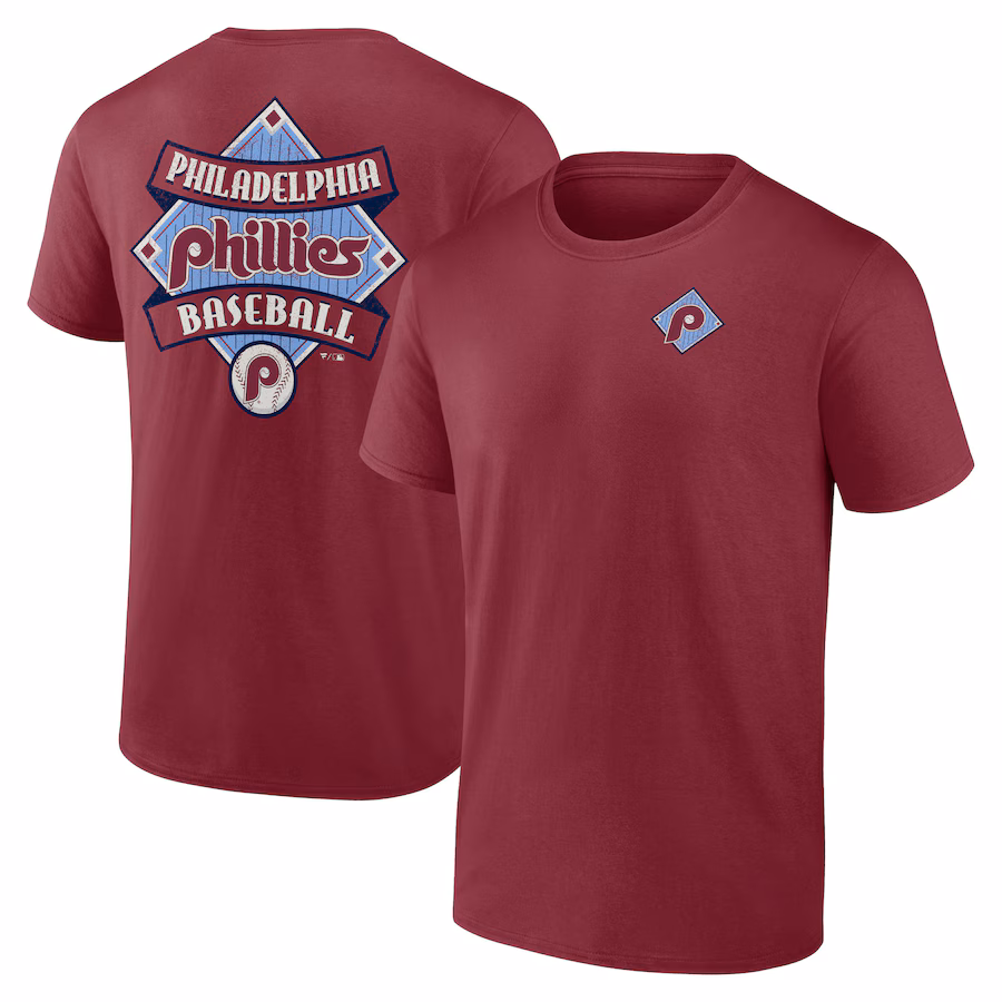Men's Philadelphia Phillies Garnet Field Play T-Shirt
