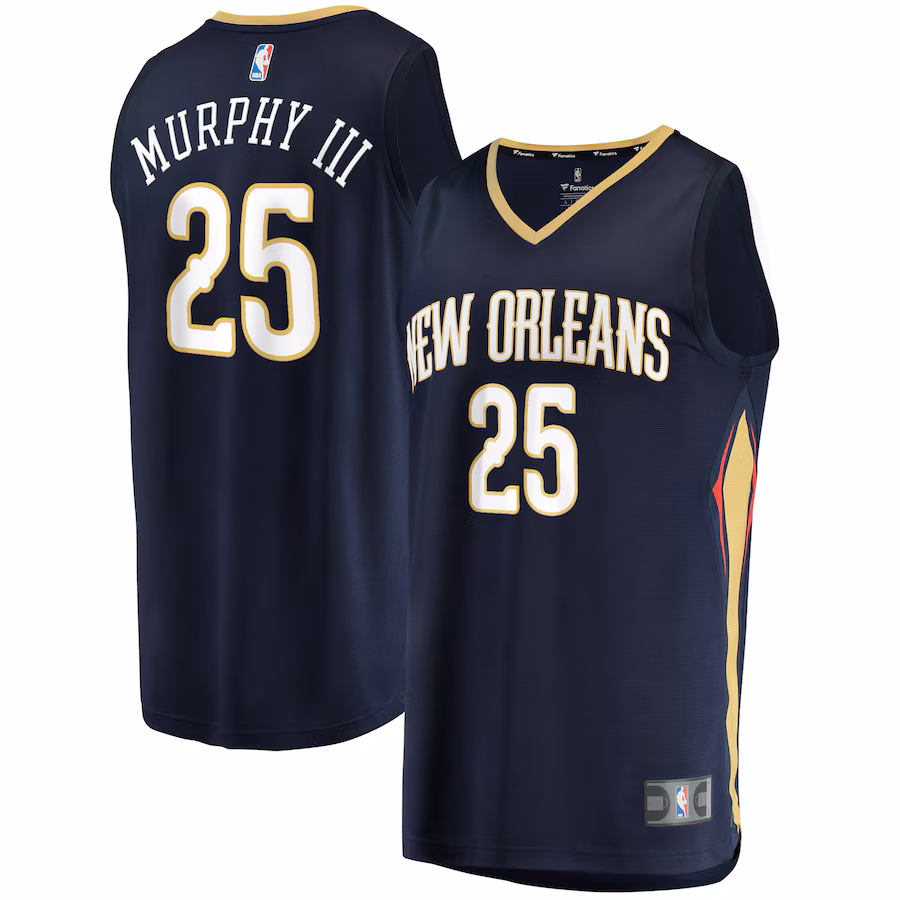 Men's New Orleans Pelicans Trey Murphy III Fanatics Navy Fast Break Replica Jersey - Icon Edition