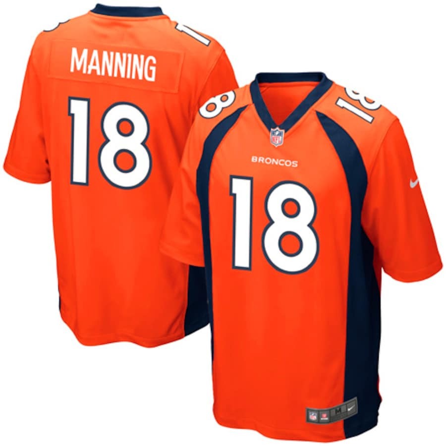 men's  Denver Broncos Peyton Manning Nike Orange Team Color Game Jersey