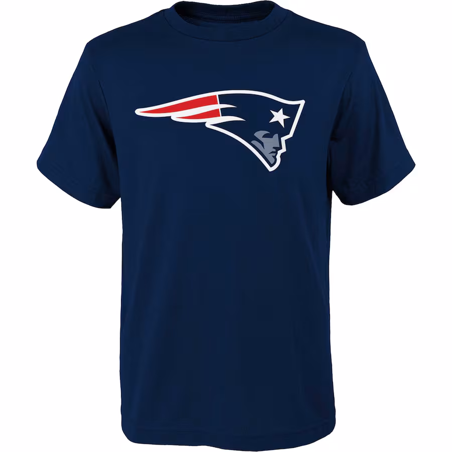 Youth New England Patriots Navy Primary Logo T-Shirt