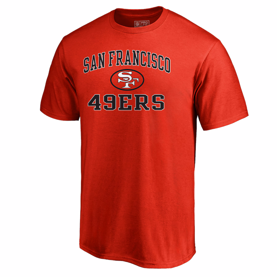 Men's San Francisco 49ers Red Vintage Collection Victory Arch T-Shirt