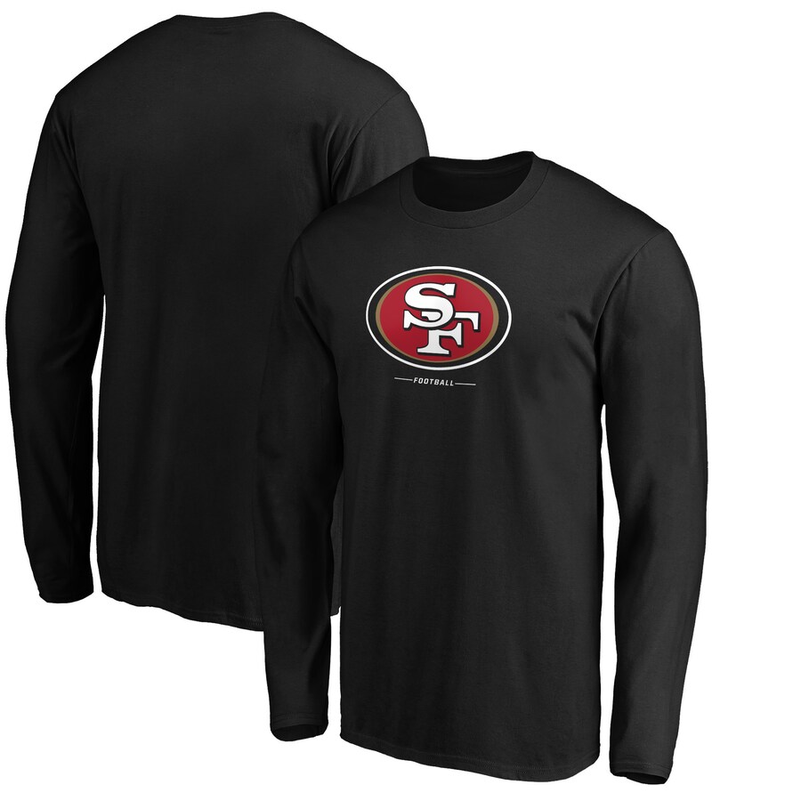 Men's San Francisco 49ers Black Team Lockup Long Sleeve T-Shirt