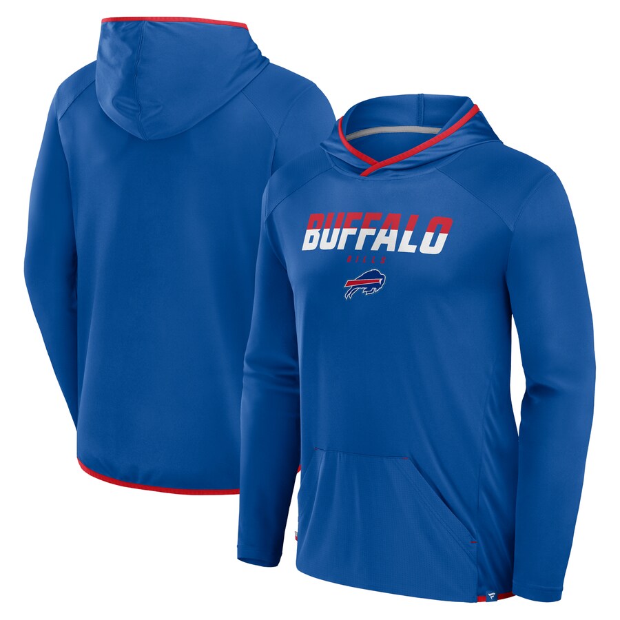 Men's Buffalo Bills Fanatics Royal Transitional Defender Hoodie Long Sleeve T-Shirt