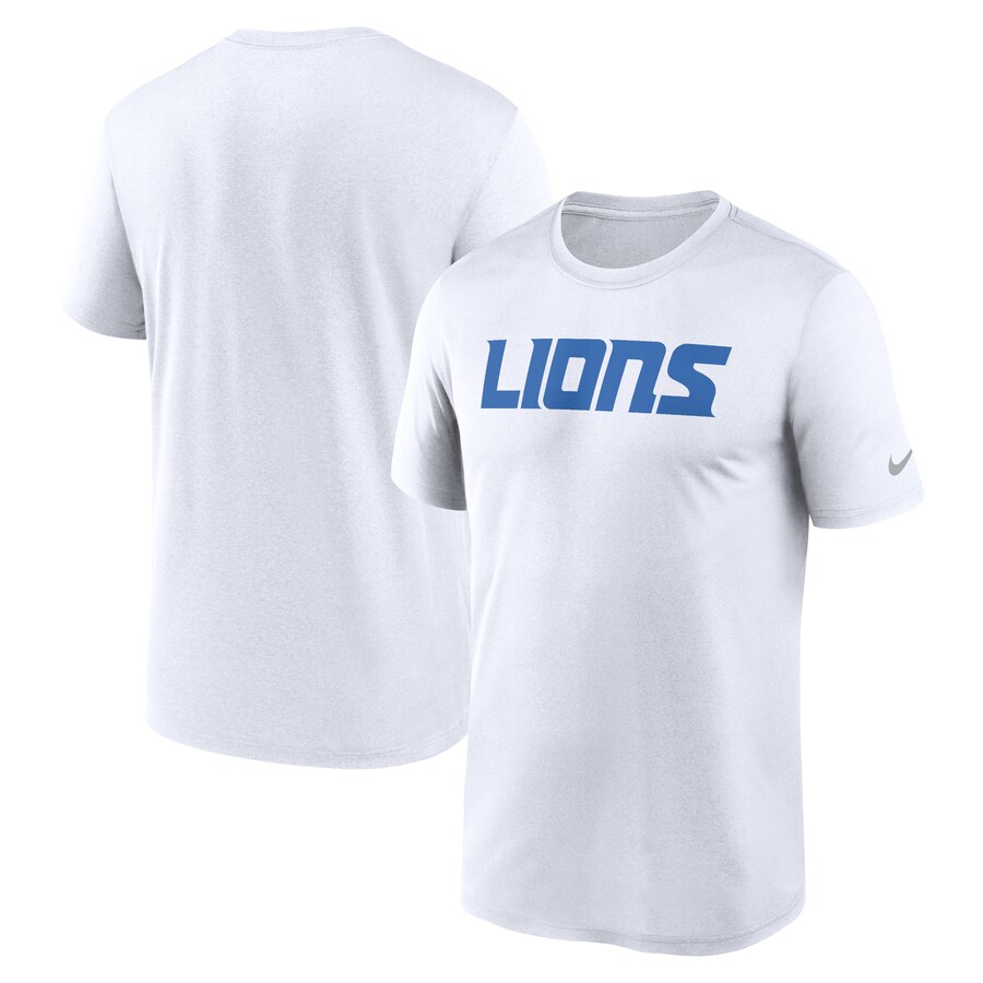 Men's Detroit Lions Nike White Primetime Legend Wordmark Performance T-Shirt