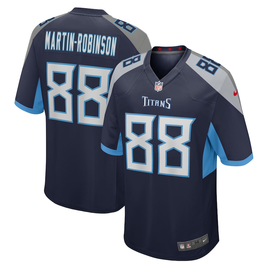 Men's Tennessee Titans David Martin-Robinson Nike Navy Game Jersey