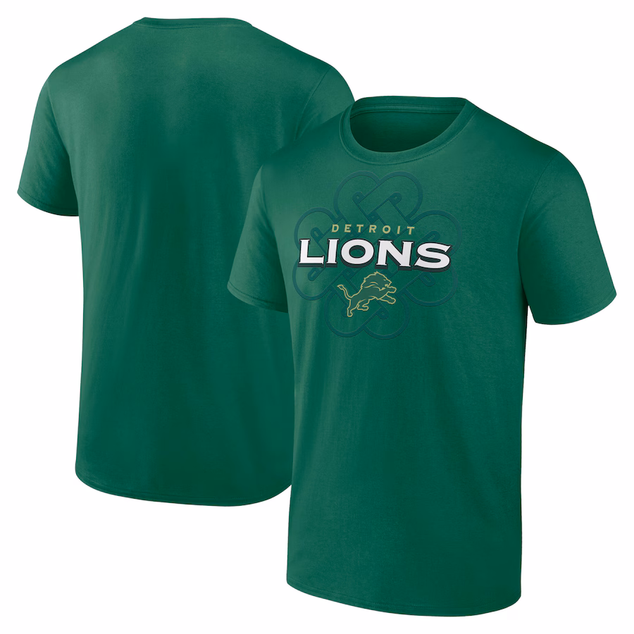 Men's Detroit Lions Fanatics Kelly Green Celtic Luck T-Shirt