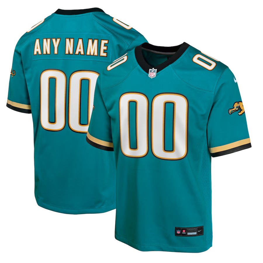Youth Jacksonville Jaguars Nike Teal Prowler Throwback Custom Game Jersey