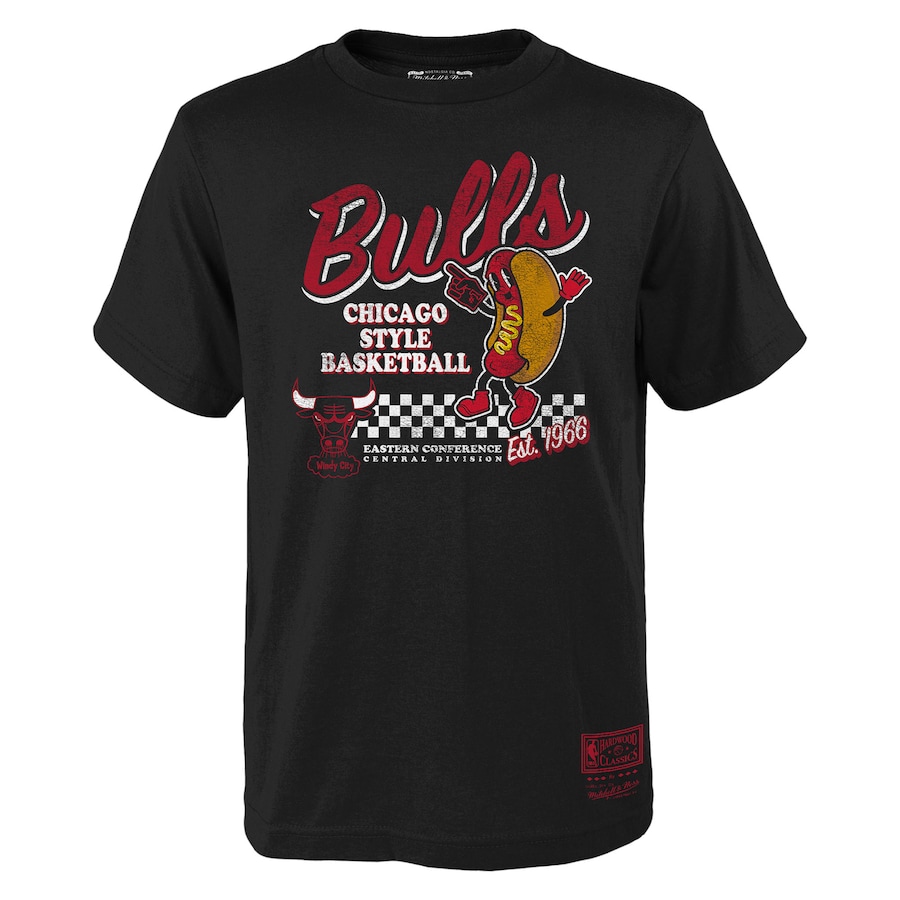 Youth Chicago Bulls Mitchell & Ness Black Concession Food Character T-Shirt