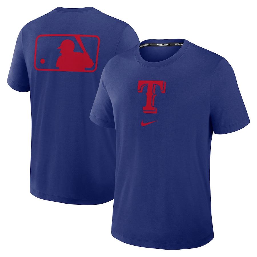 Men's Texas Rangers Nike Royal Authentic Collection Early Work Tri-Blend Performance T-Shirt