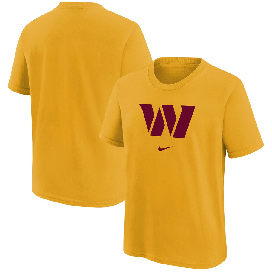 Youth Washington Commanders Nike Gold Team Logo T-Shirt