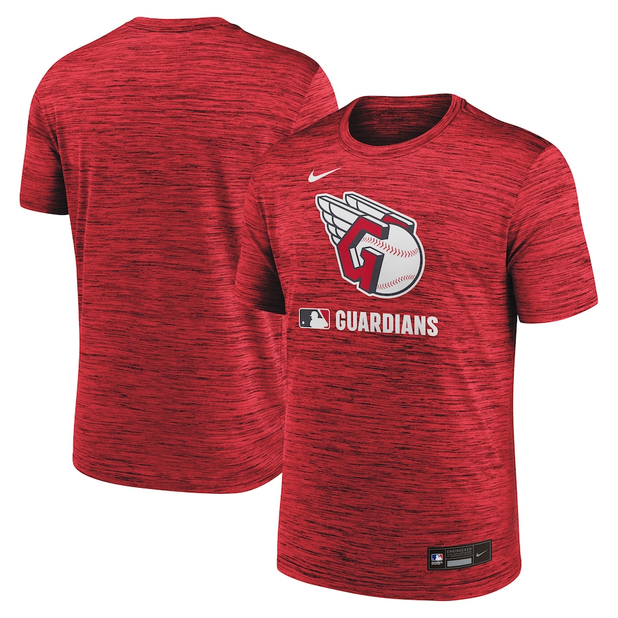 Men's Cleveland Guardians Nike Red Authentic Collection Velocity Performance Practice T-Shirt