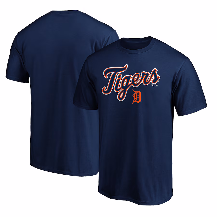 Men's Detroit Tigers Navy Series Sweep T-Shirt