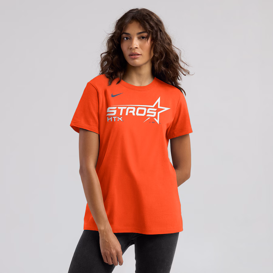 Women's Houston Astros Nike Orange 2025 City Connect Wordmark T-Shirt
