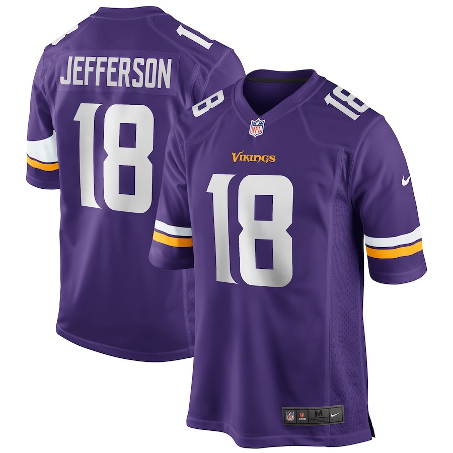 Men's Minnesota Vikings Justin Jefferson Nike Purple Vapor F.U.S.E. Stitched Limited Jersey