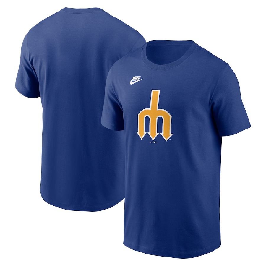 Men's Seattle Mariners Nike Royal Cooperstown Collection Team Logo T-Shirt