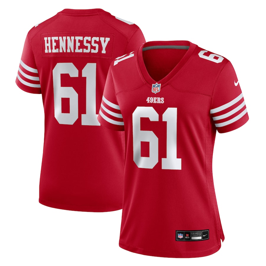 Women's San Francisco 49ers Matt Hennessy Nike Scarlet Team Game Jersey