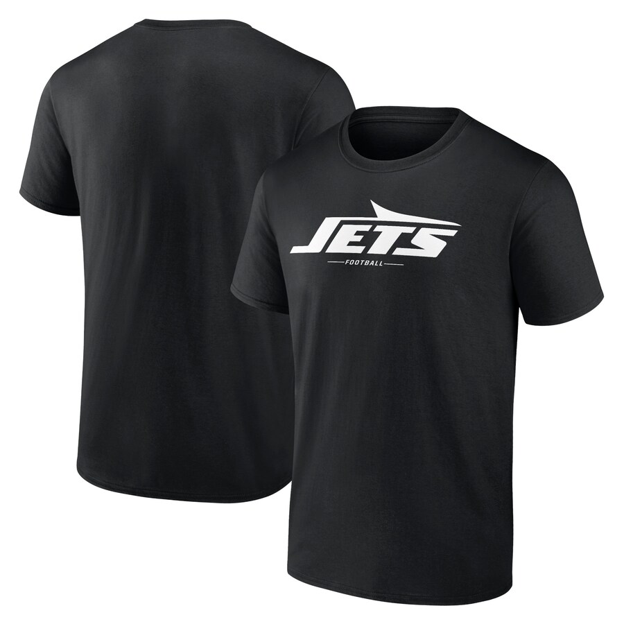 Men's New York Jets  Black Team Lockup T-Shirt