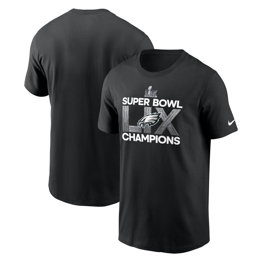 Men's Philadelphia Eagles Nike Black Super Bowl LIX Champions Supplemental T-Shirt
