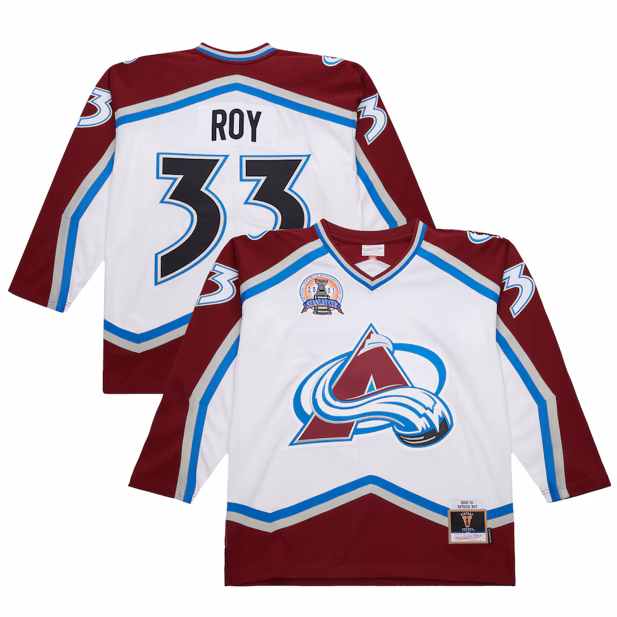 Men's Colorado Avalanche Patrick Roy White 2000-01 Power Play Jersey