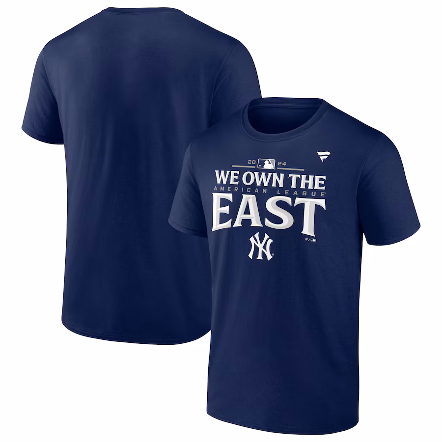 Men's New York Yankees Fanatics Navy 2024 AL East Division Champions Locker Room T-Shirt
