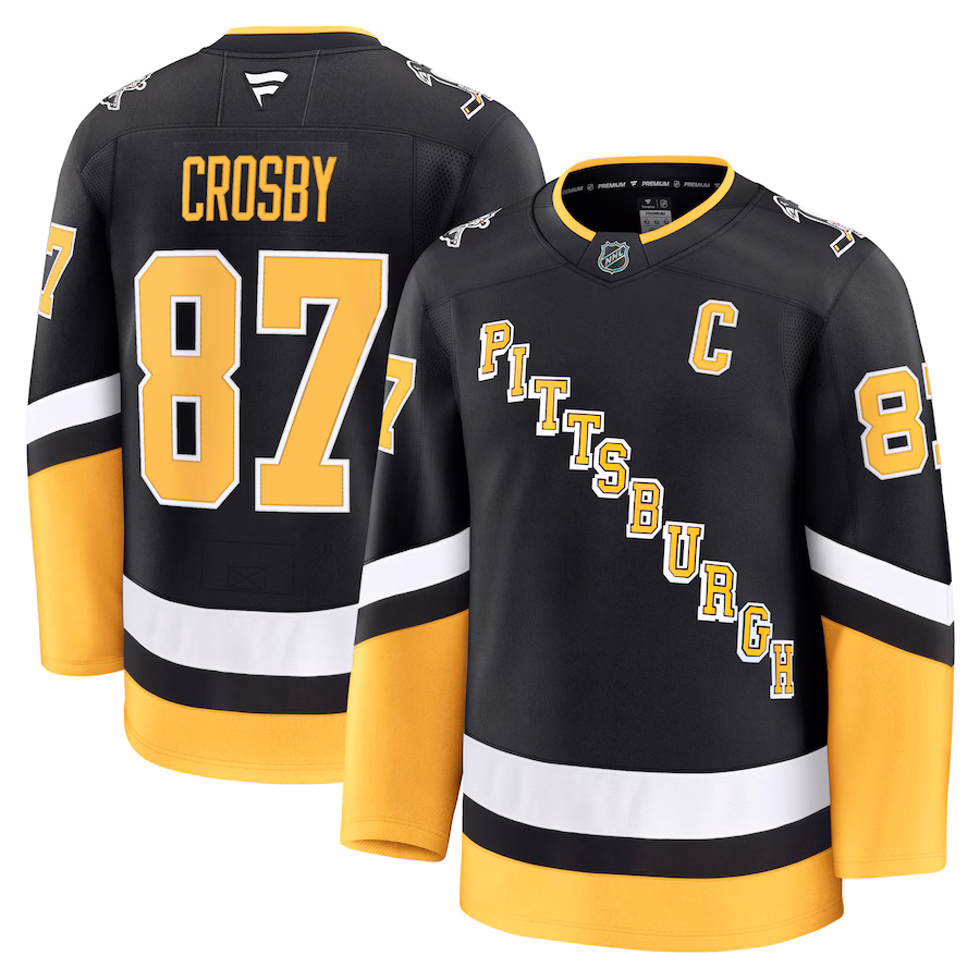 Men's Pittsburgh Penguins Sidney Crosby Fanatics Black Alternate Premium Jersey