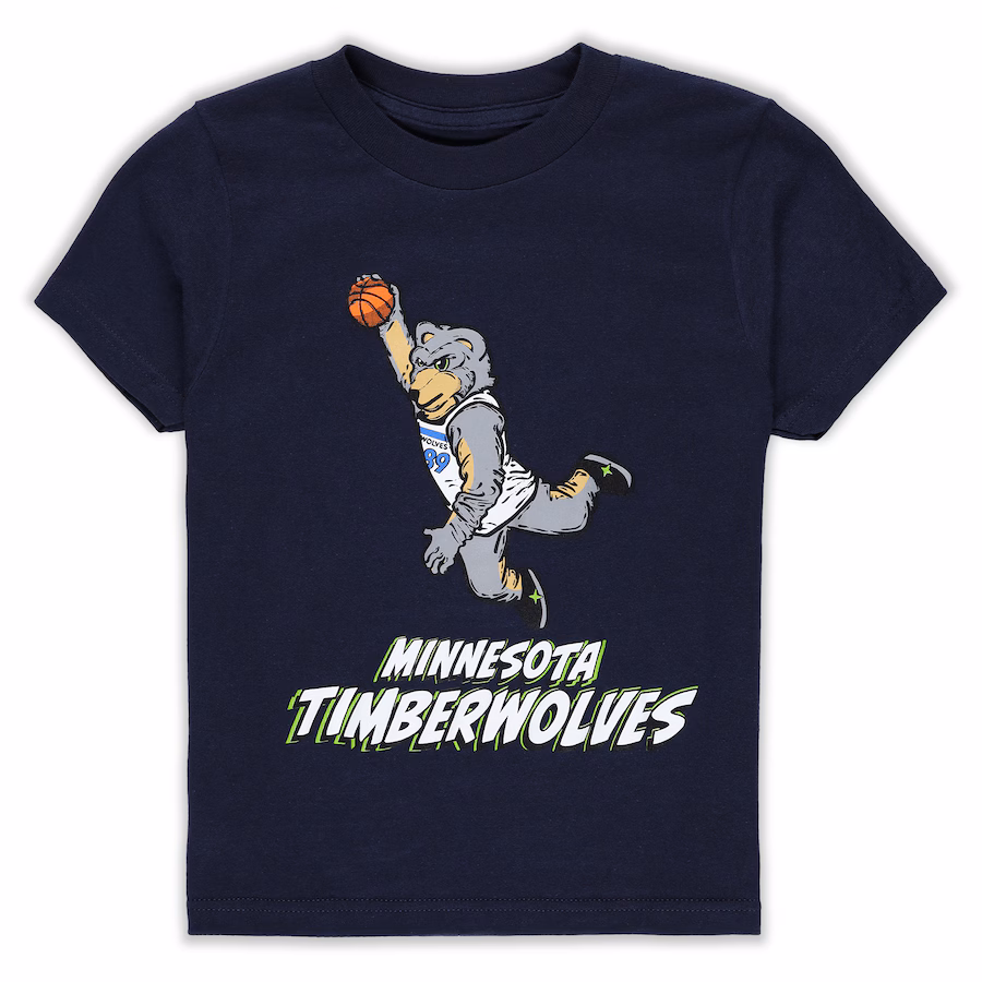 Youth Minnesota Timberwolves Stadium Essentials Navy Mascot Air T-Shirt