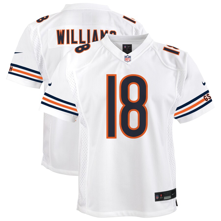 Youth Chicago Bears Caleb Williams Nike White Game Jersey