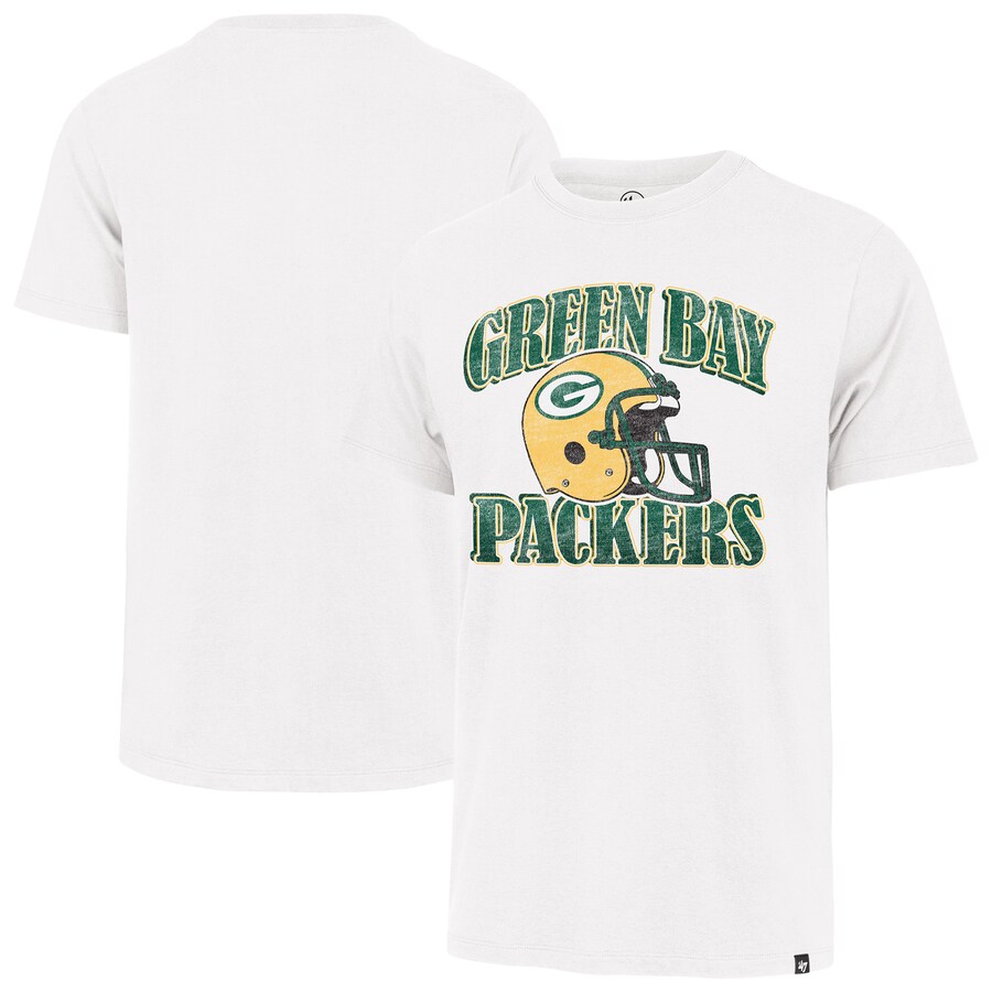 Men's Green Bay Packers '47 Cream Overrun Franklin Throwback T-Shirt