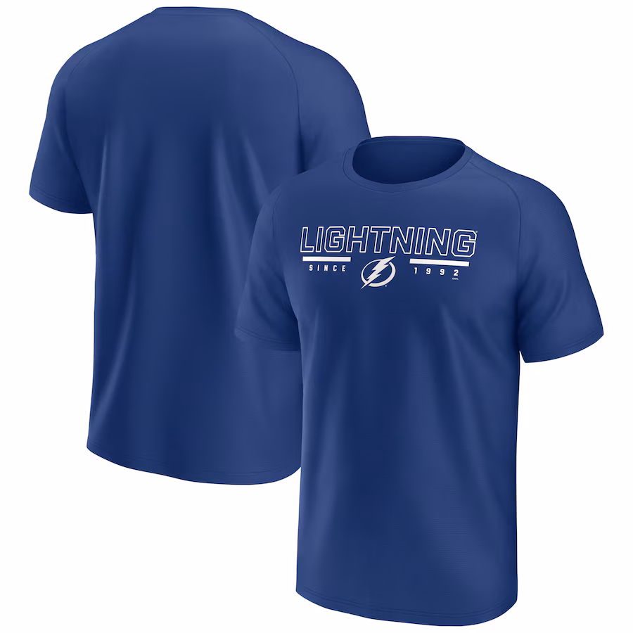 Men's Tampa Bay Lightning Fanatics Blue Established Raglan T-Shirt