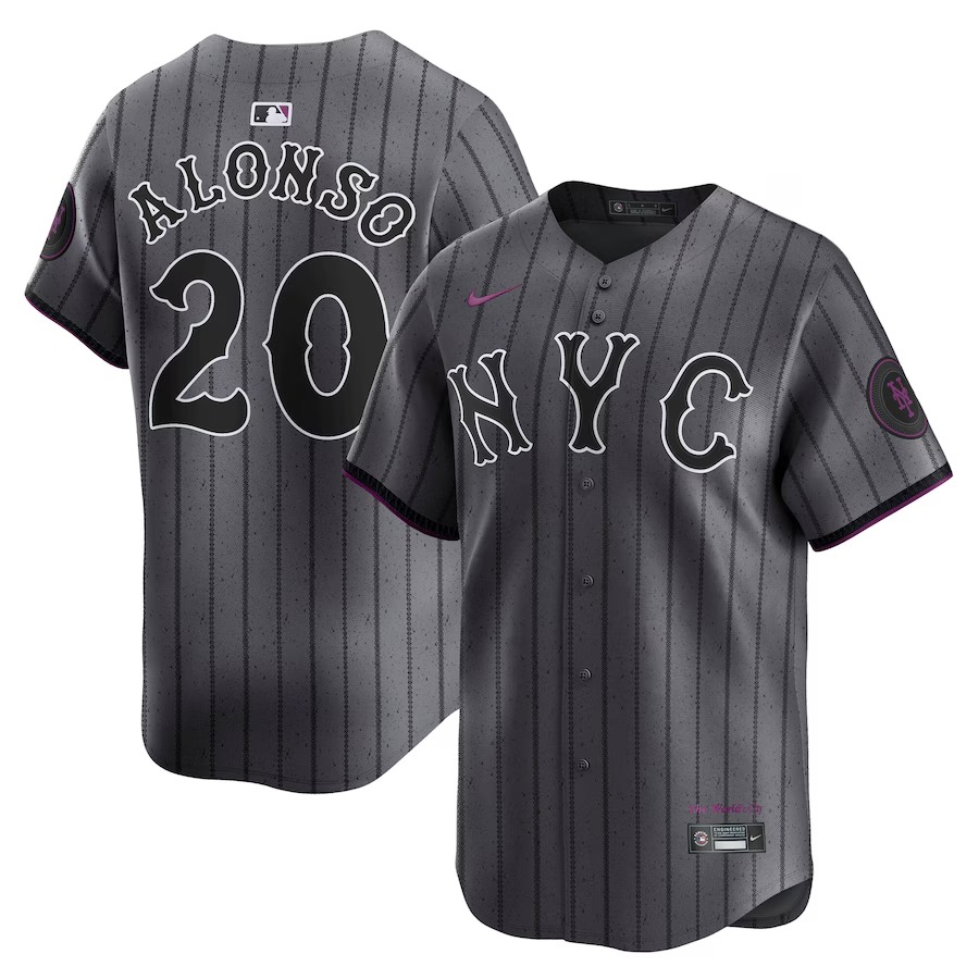 Men's New York Mets Pete Alonso Nike Gray City Connect Limited Player Jersey