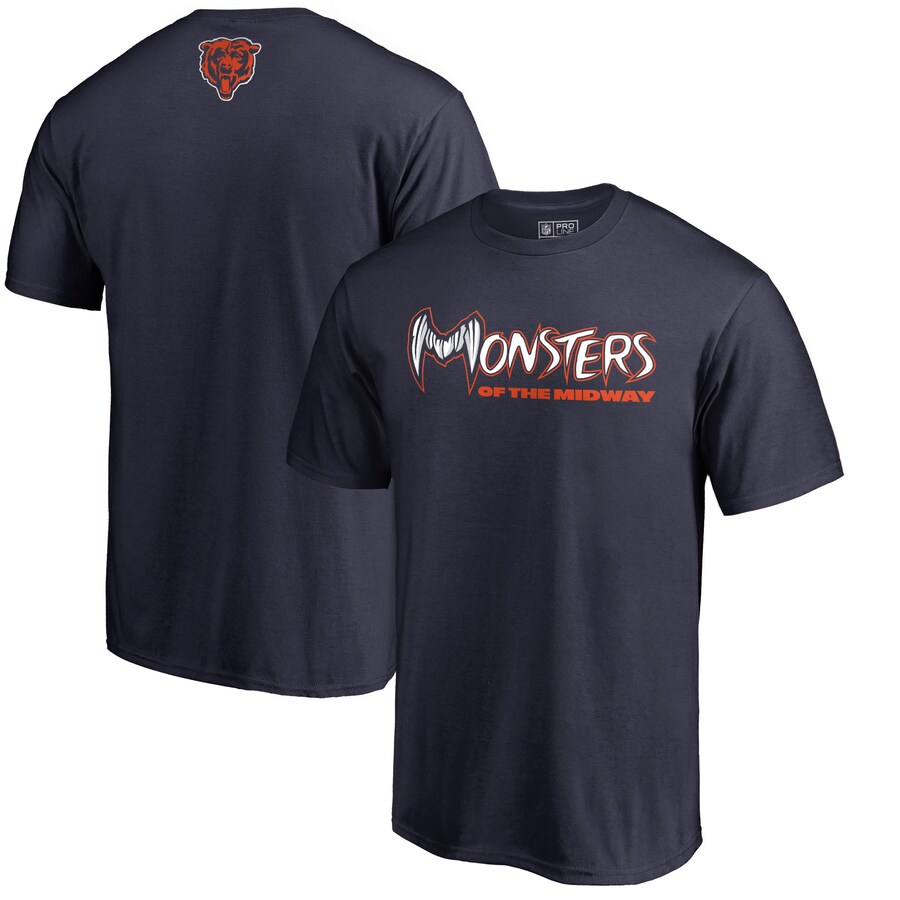 Men's Chicago Bears Navy Monsters T-Shirt