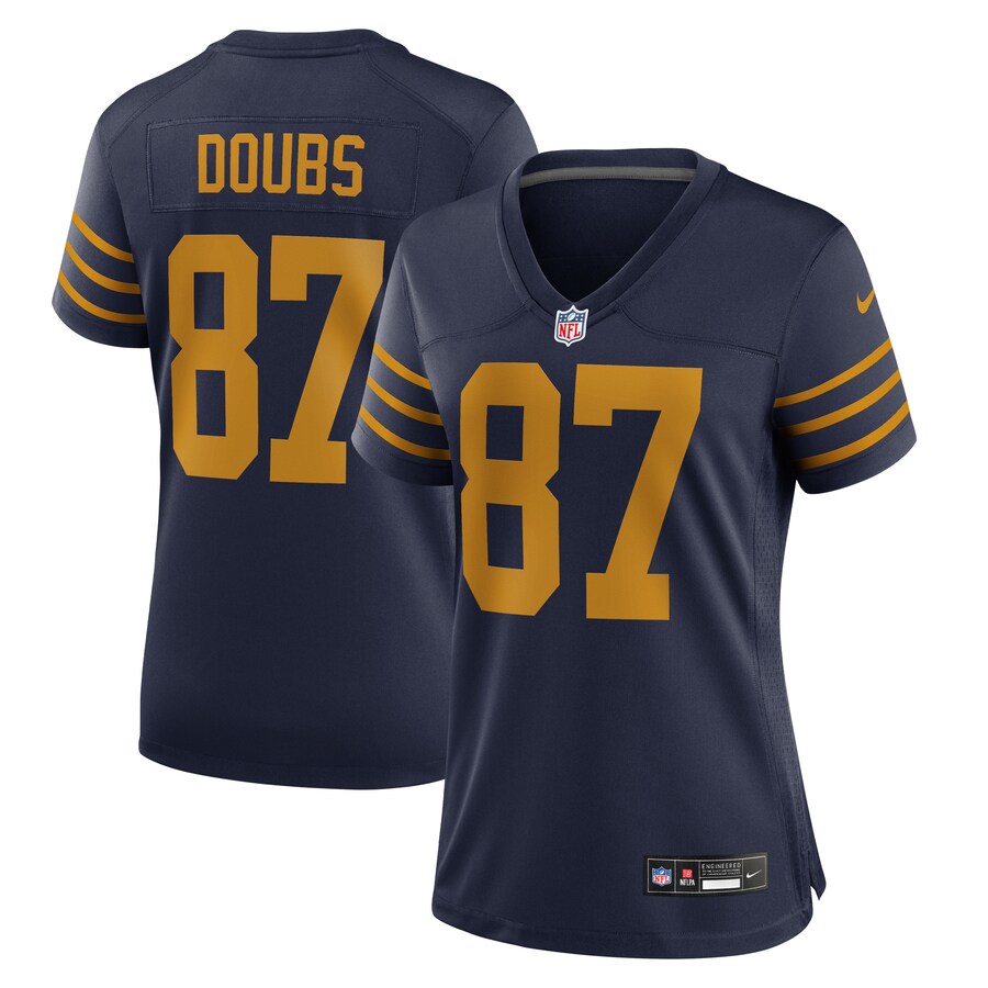 Women's Green Bay Packers Romeo Doubs Nike Navy The 1923 Classic Game Jersey