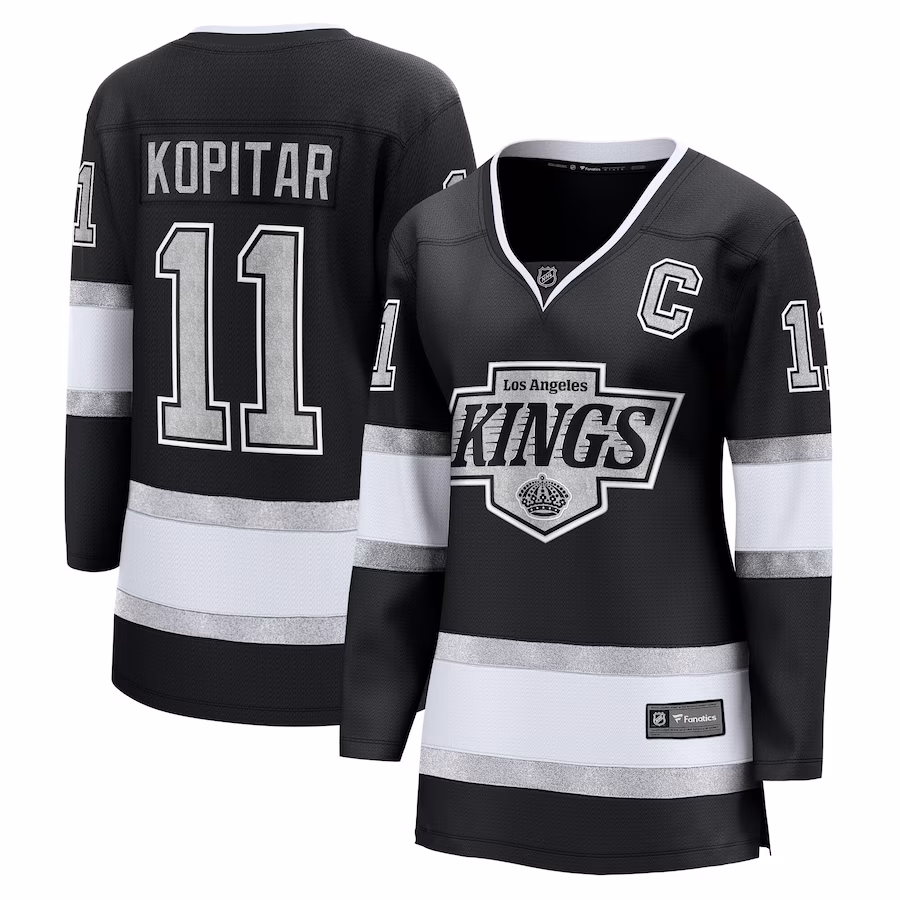 Women's Los Angeles Kings Anze Kopitar Fanatics Black Home Premier Breakaway Player Jersey