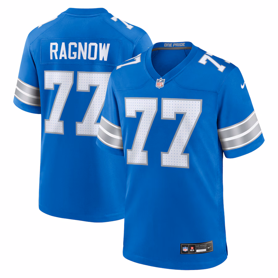 Men's Detroit Lions Frank Ragnow Nike  Blue Team Game Jersey