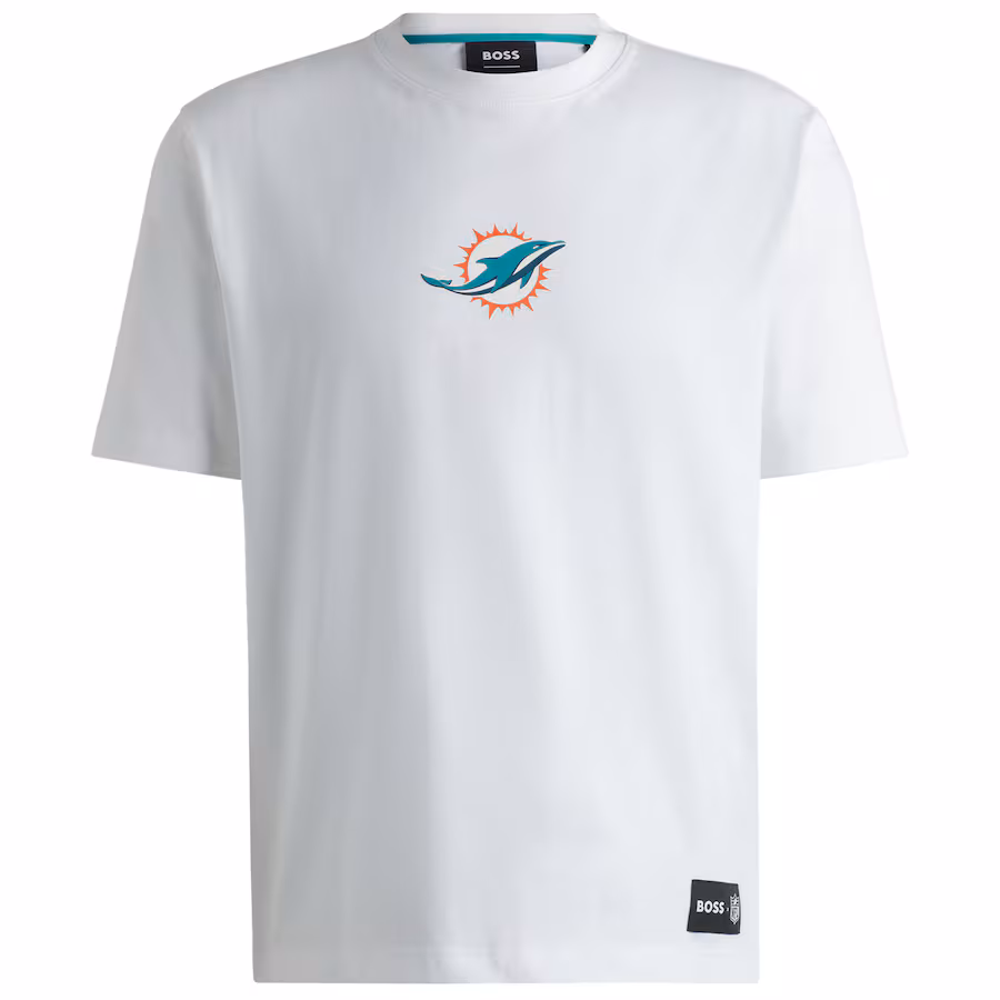 Unisex Miami Dolphins Hugo Boss White Brady T-Shirt