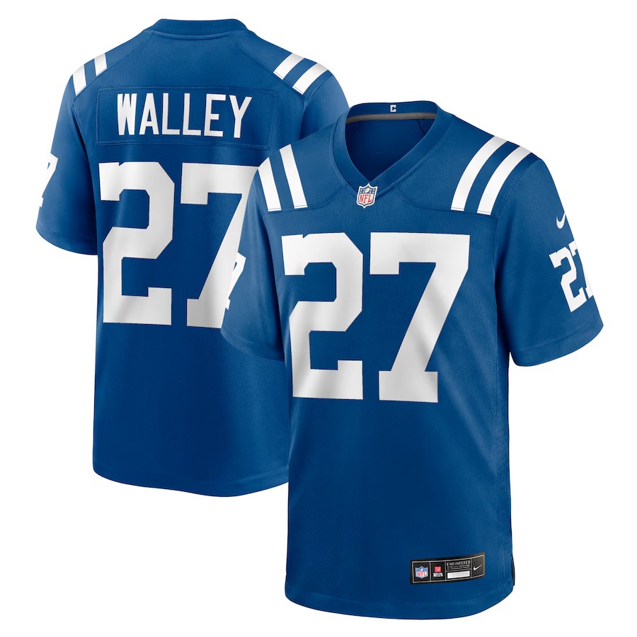 Men's Indianapolis Colts Justin Walley Nike Royal Team Game Jersey