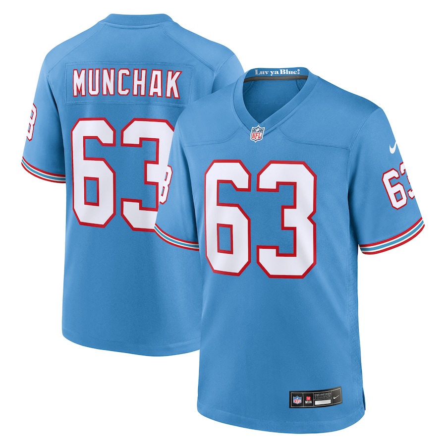 Men's Tennessee Titans Mike Munchak Nike Light Blue Retired Player Alternate Game Jersey