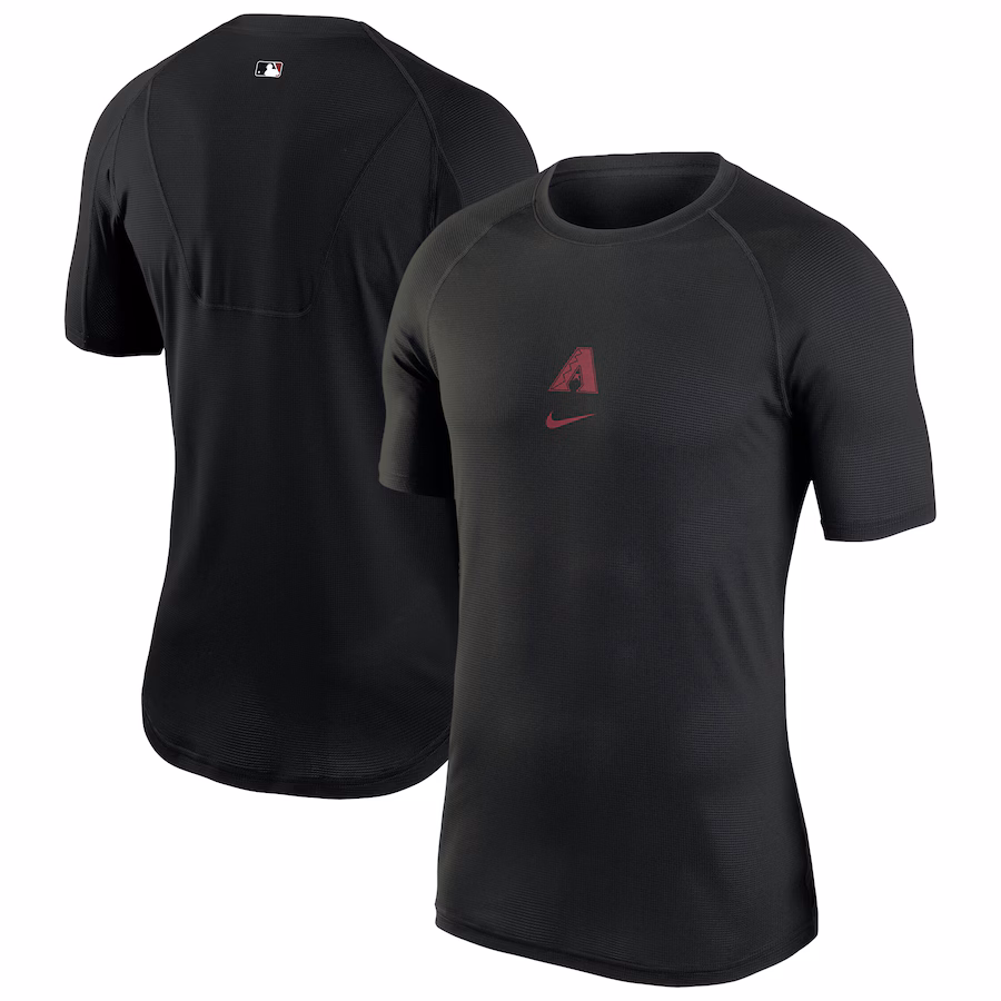 Men's Arizona Diamondbacks Nike Black Authentic Collection Performance Raglan T-Shirt