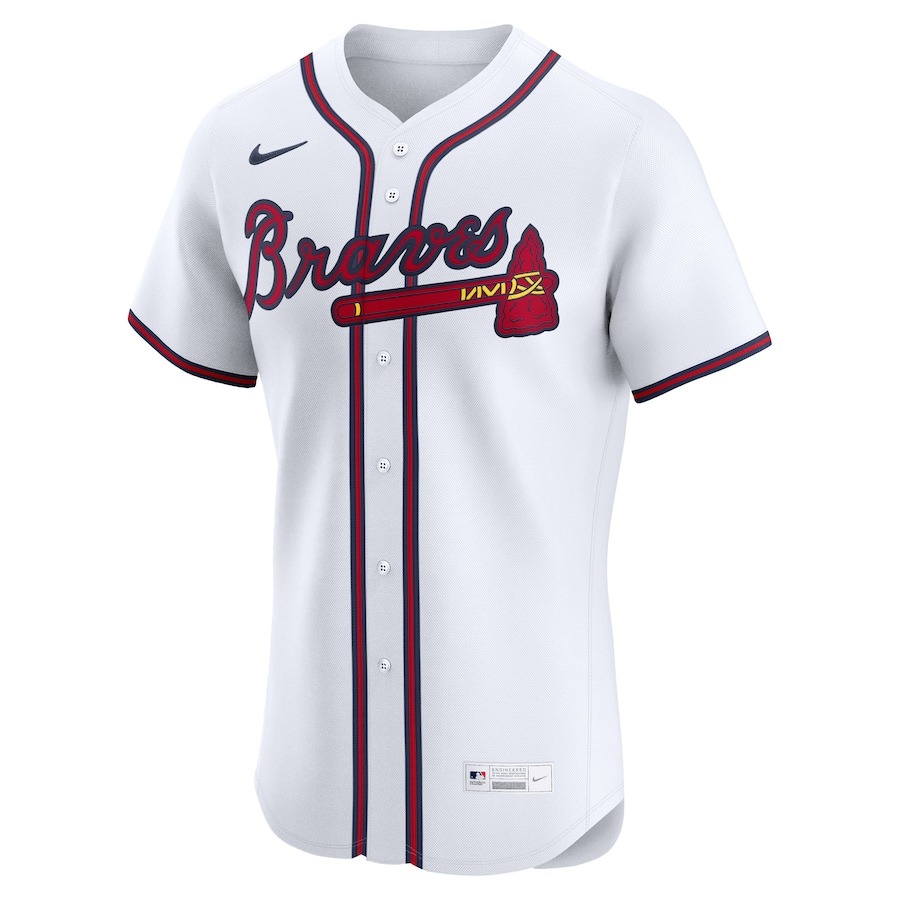 Men's Atlanta Braves Nike White Home Elite Custom Jersey