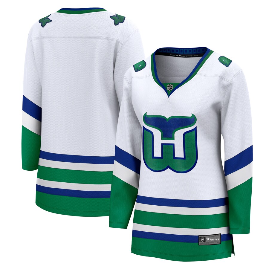 Women's Carolina Hurricanes Fanatics White Whalers Premier Breakaway Jersey