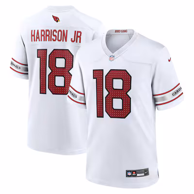 Men's Arizona Cardinals Marvin Harrison Jr. Nike White Player Game Jersey