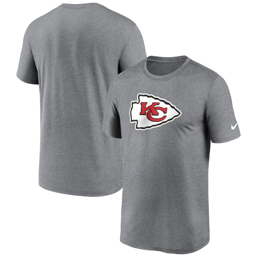 Men's Kansas City Chiefs Nike Heather Charcoal Legend Logo Performance T-Shirt