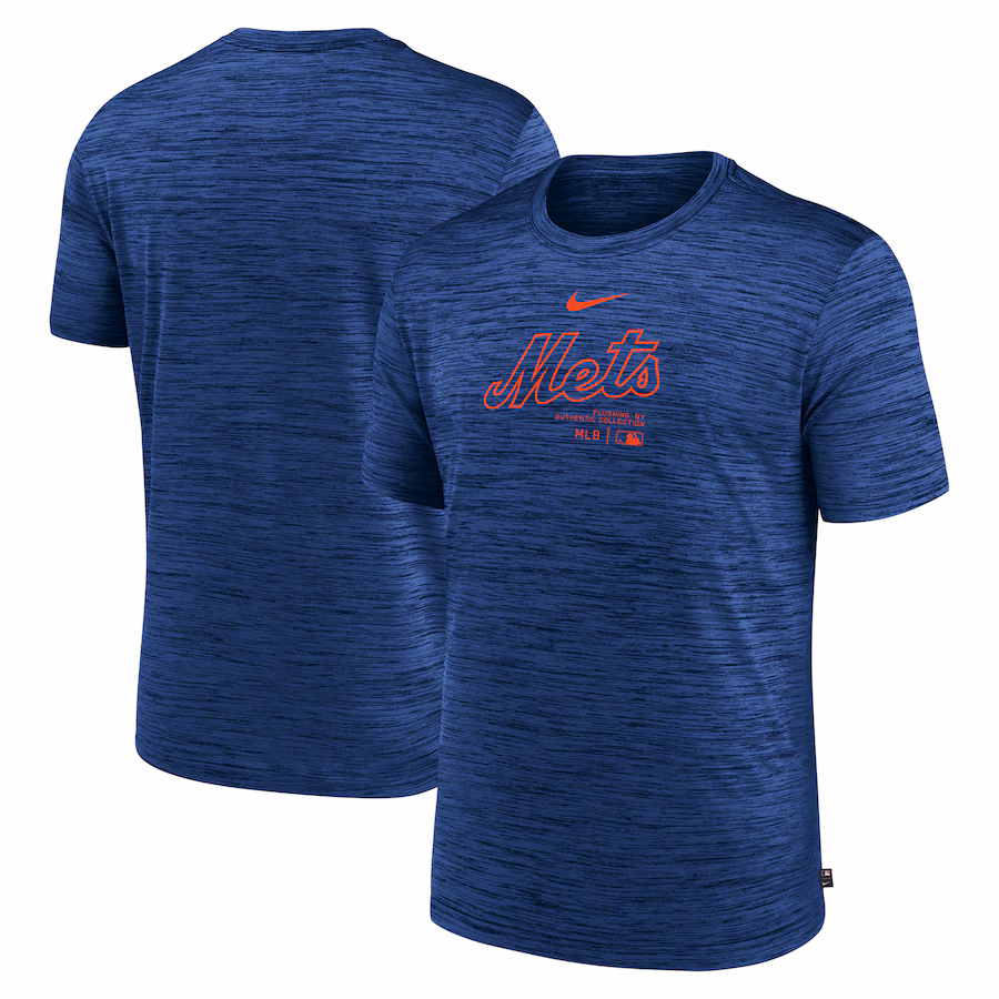 Men's New York Mets Nike Royal Authentic Collection Velocity Performance Practice T-Shirt