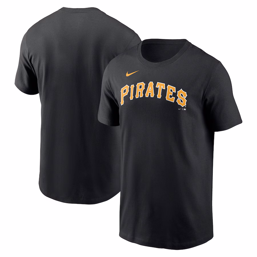Men's Pittsburgh Pirates Nike Black Fuse Wordmark T-Shirt