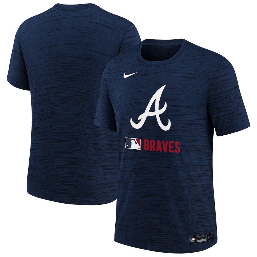 Youth Atlanta Braves Nike Navy Authentic Collection Velocity Performance T-Shirt